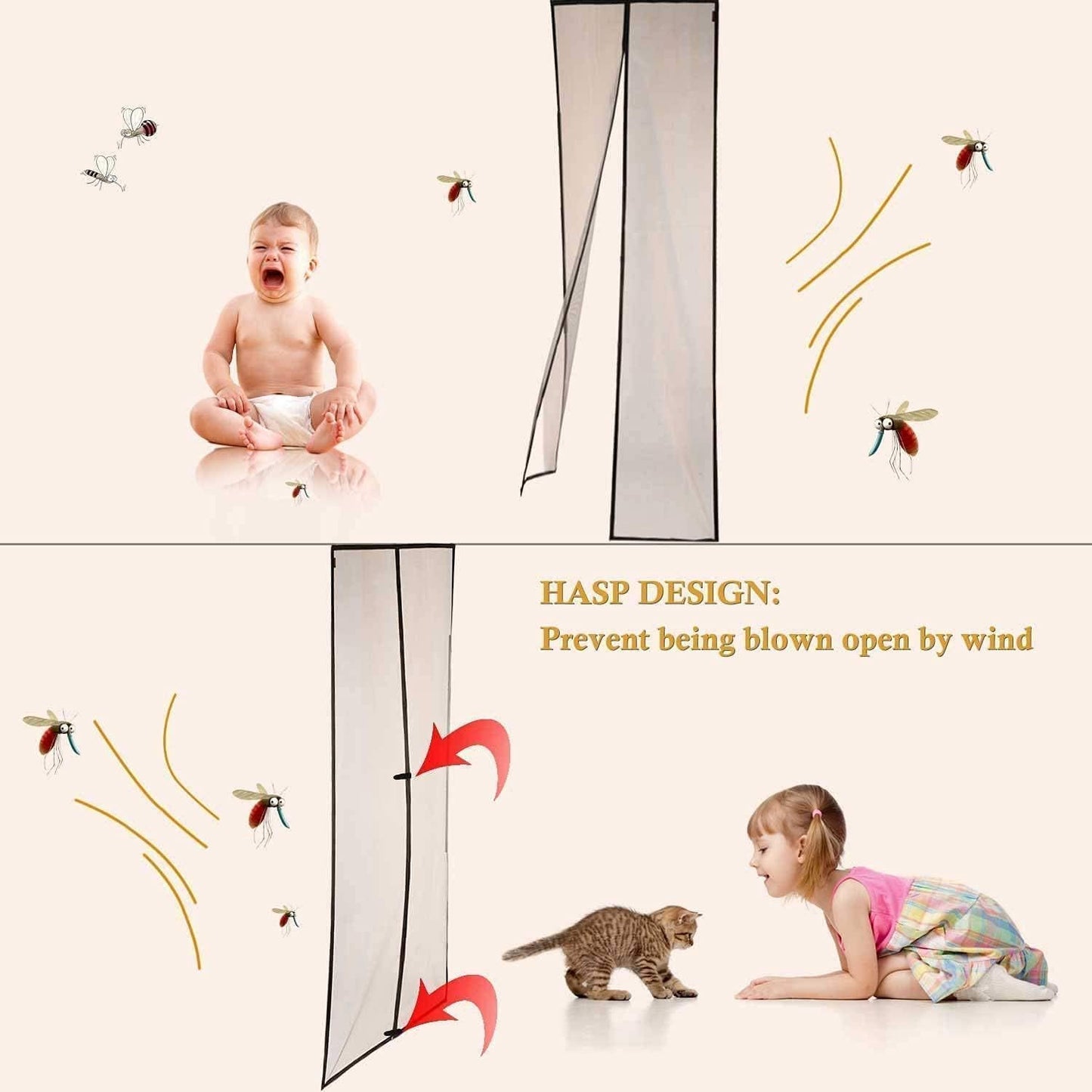 🏡 MagicMesh™ - No-Mosquito Magnetic Door Net 🦟 | Flat 45%