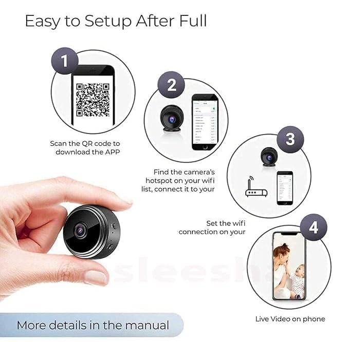 🎥 SecureEye™ - Smart HD Mini Camera 🕵️| Watch Anywhere 👀