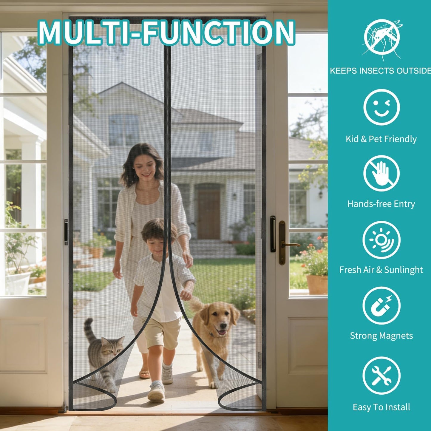 🏡 MagicMesh™ - No-Mosquito Magnetic Door Net 🦟 | Flat 45%