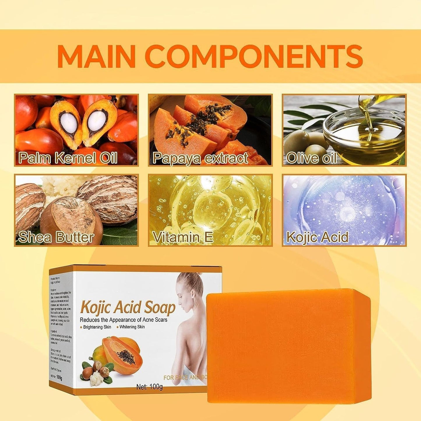 ✨ Kojic Glow™ - Skin Brightening Soap (Pack of 2) | FLAT 45% Off 🔥