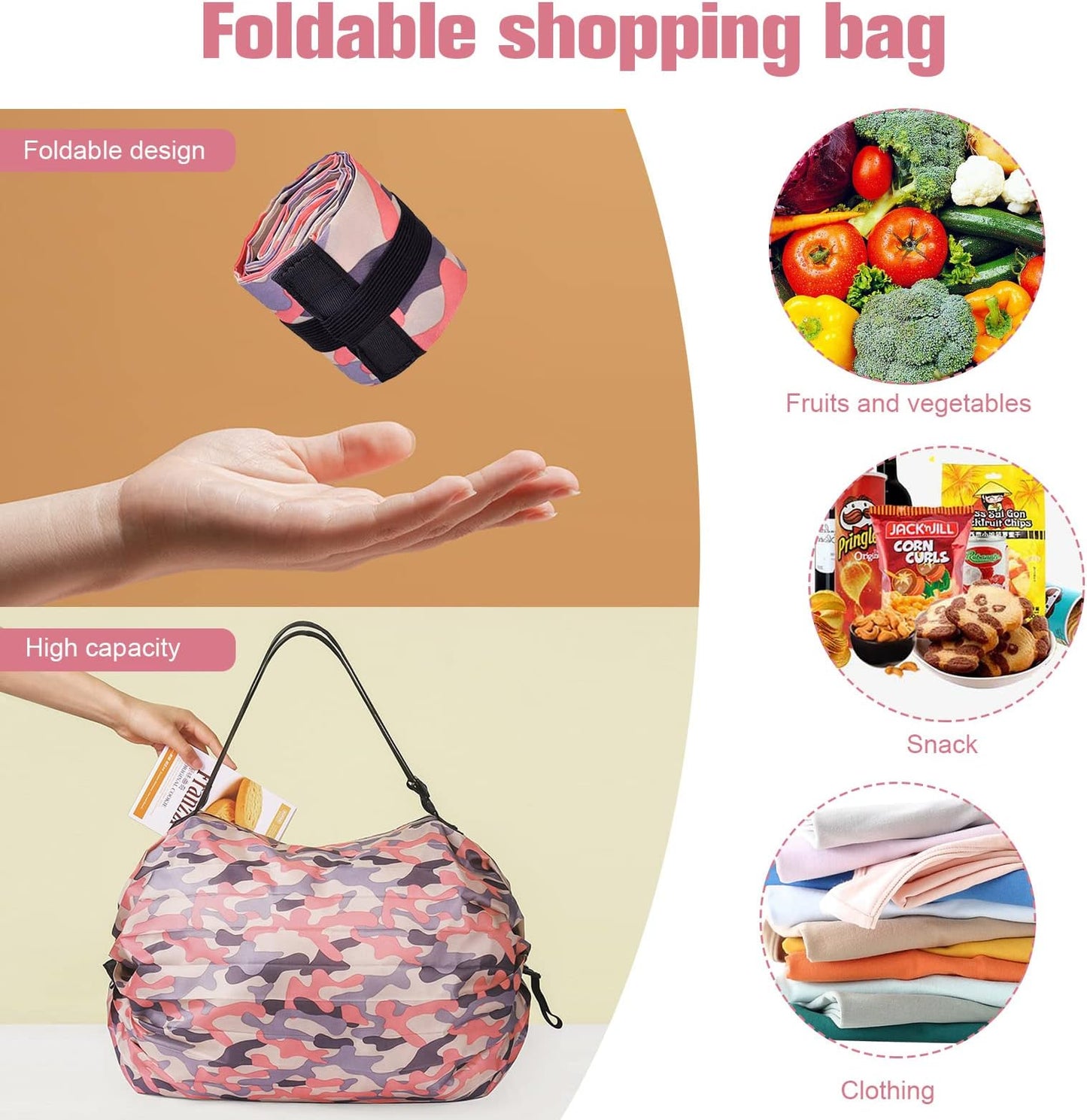 🎒Grab N Go™ - Reusable Bag (Pack Of 2)✨ | Offer Ends Midnight 🔥⏱️