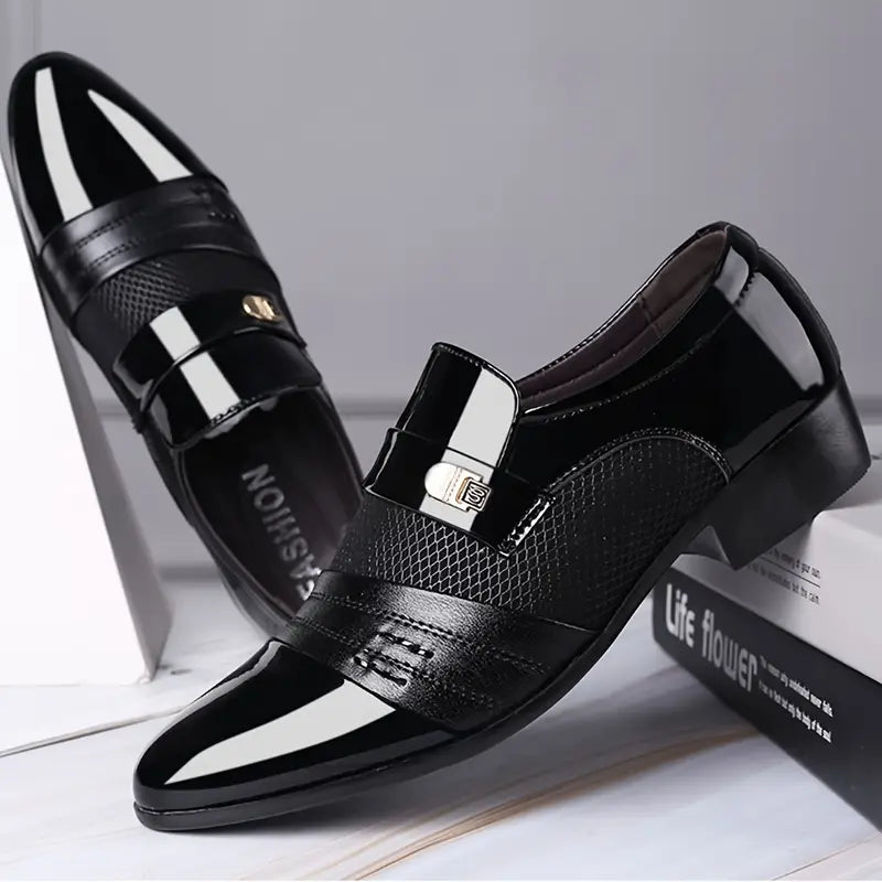 ✨⚫ Shining Black™ -  Premium Slip-Ons 👞 | FLAT 45%🔥