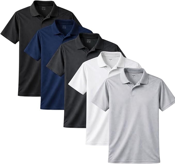 😎 Men's Style™ - Everyday Comfort Polo T-Shirt 👕 | Pack of 5