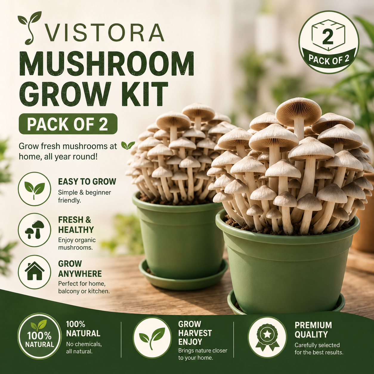 🍄 EasyGrow™ - Organic Mushroom Farming Kit 🏡 | (Pack Of 2) 🔥