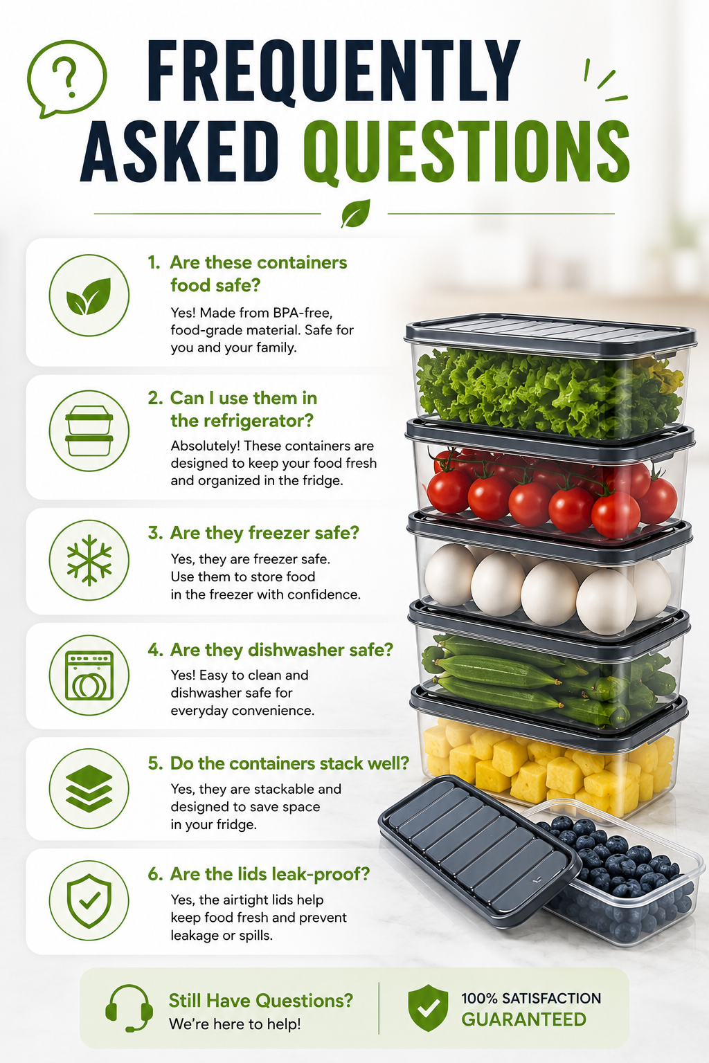 ❤️✨🥦❄️ Fridge Containers -Freshora™ Clean Fridge. Fresh Lifestyle. | FLAT 45% OFF 🔥
