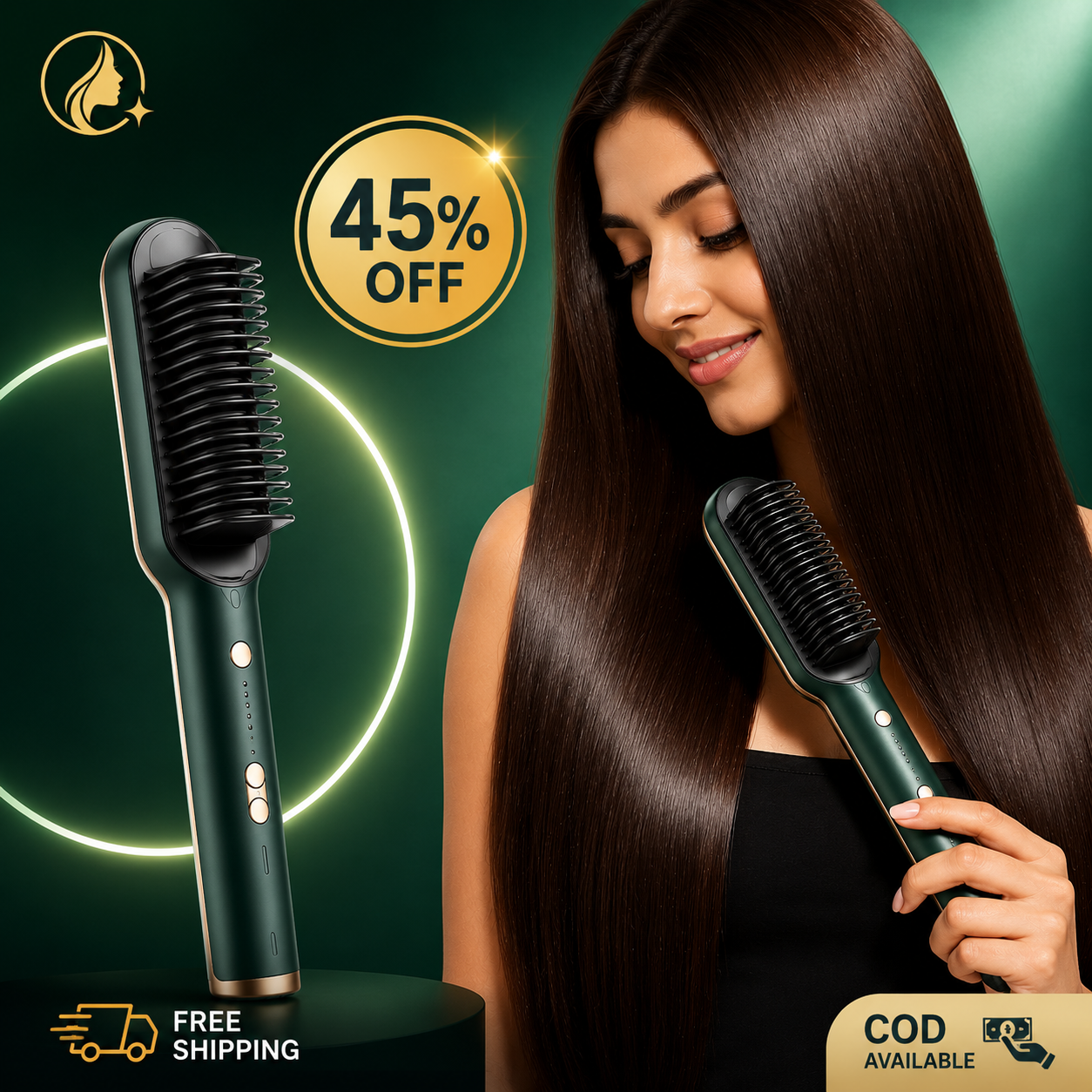 💚 StraightLux™ Straightener - Straight. Smooth. Gorgeous. | FLAT 45% OFF 🔥