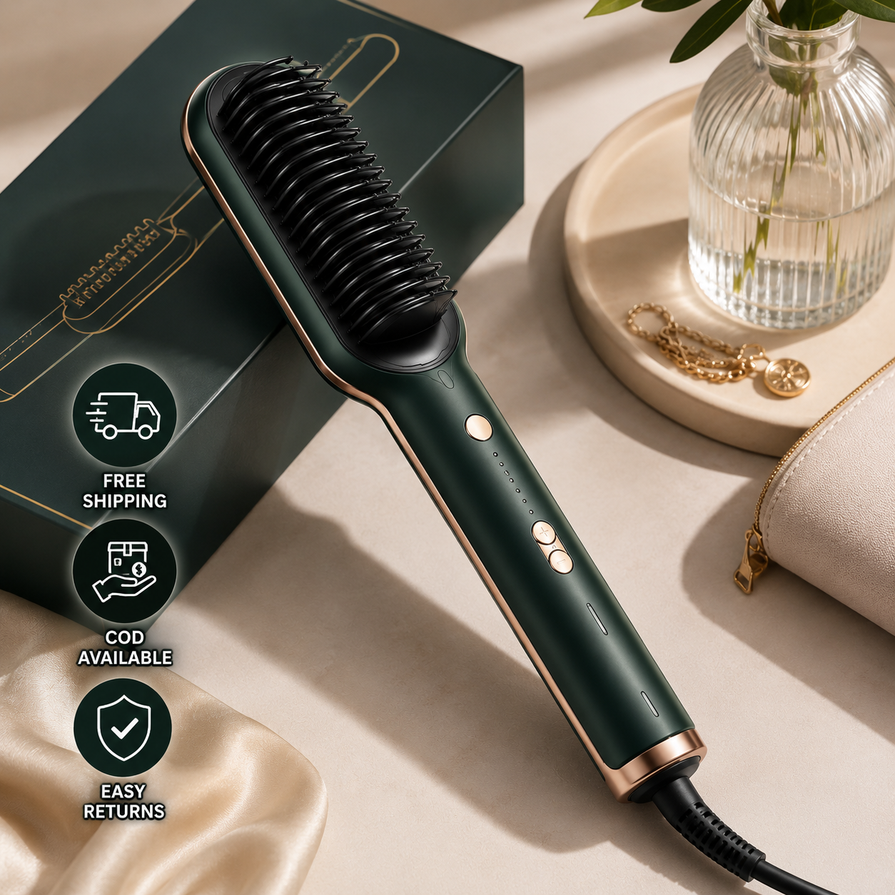 💚 StraightLux™ Straightener - Straight. Smooth. Gorgeous. | FLAT 45% OFF 🔥