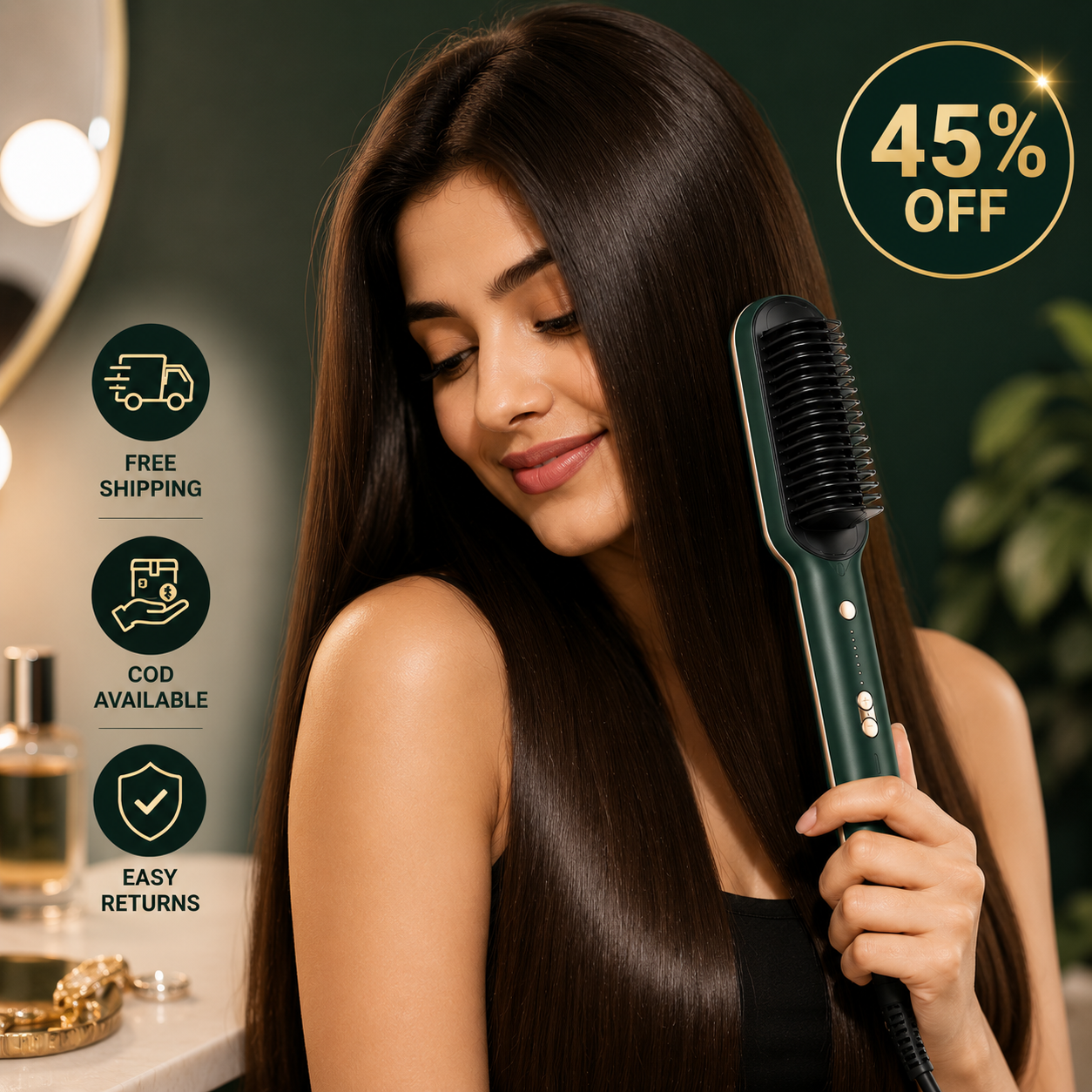 💚 StraightLux™ Straightener - Straight. Smooth. Gorgeous. | FLAT 45% OFF 🔥