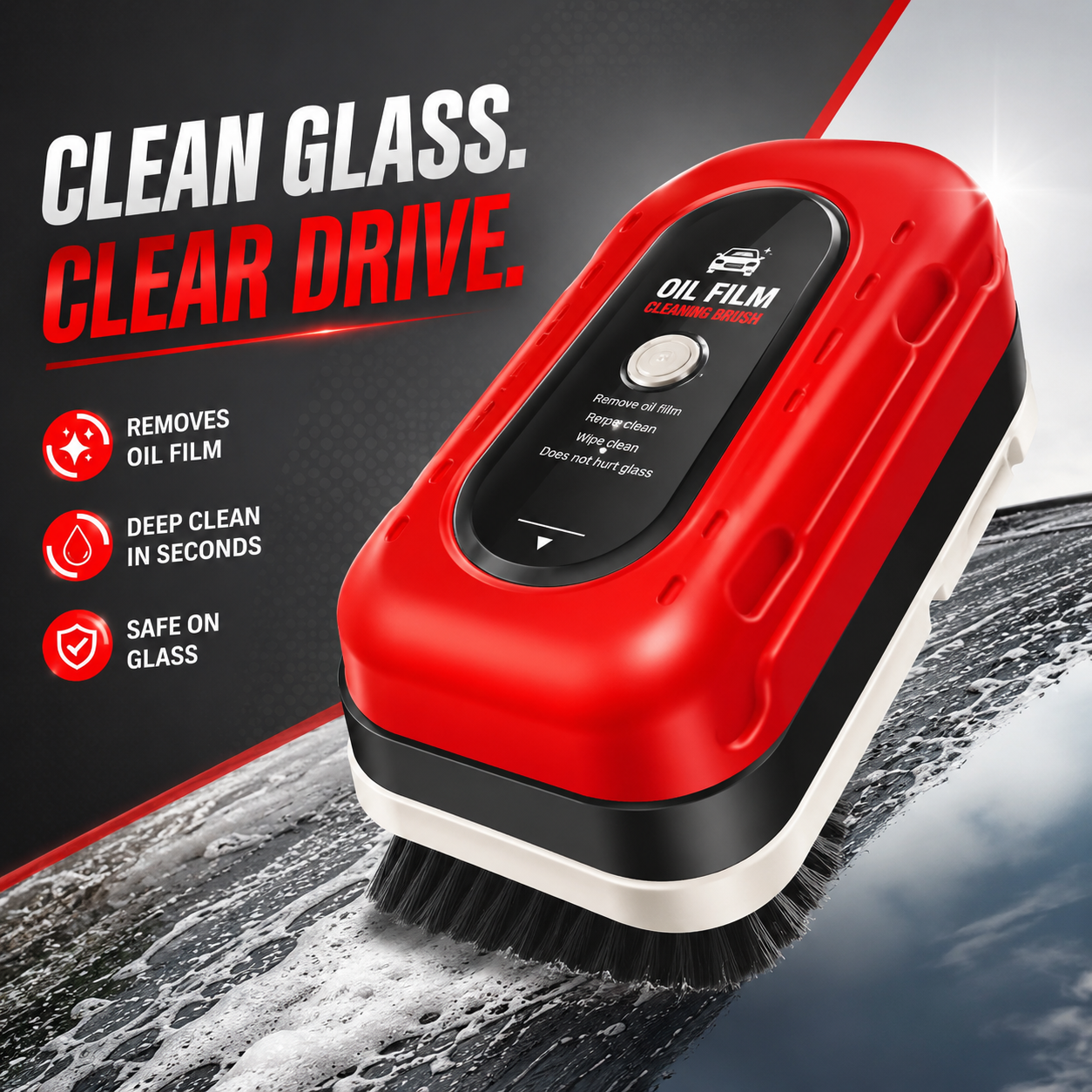 ✨ AutoShine™ - Car Glass Cleaning Brush | No More Blurry Driving 🪟