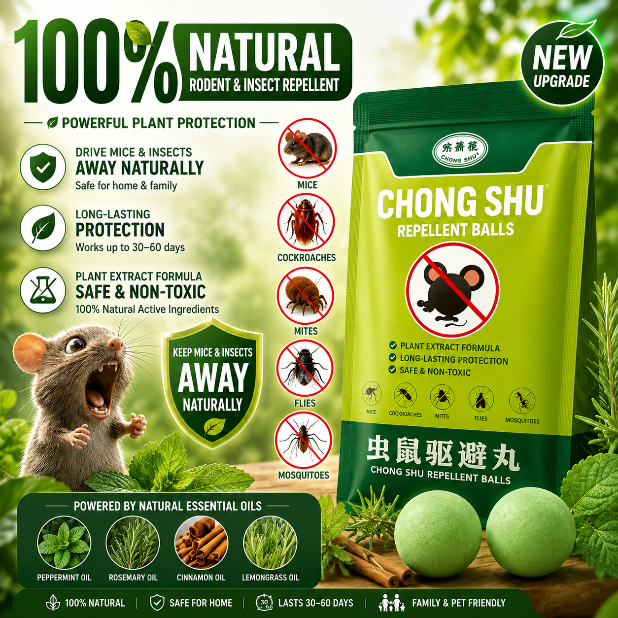 🏠 HomeSafe™ - Herbal  Ret Repellent Balls 🐭 | Flat 45 %