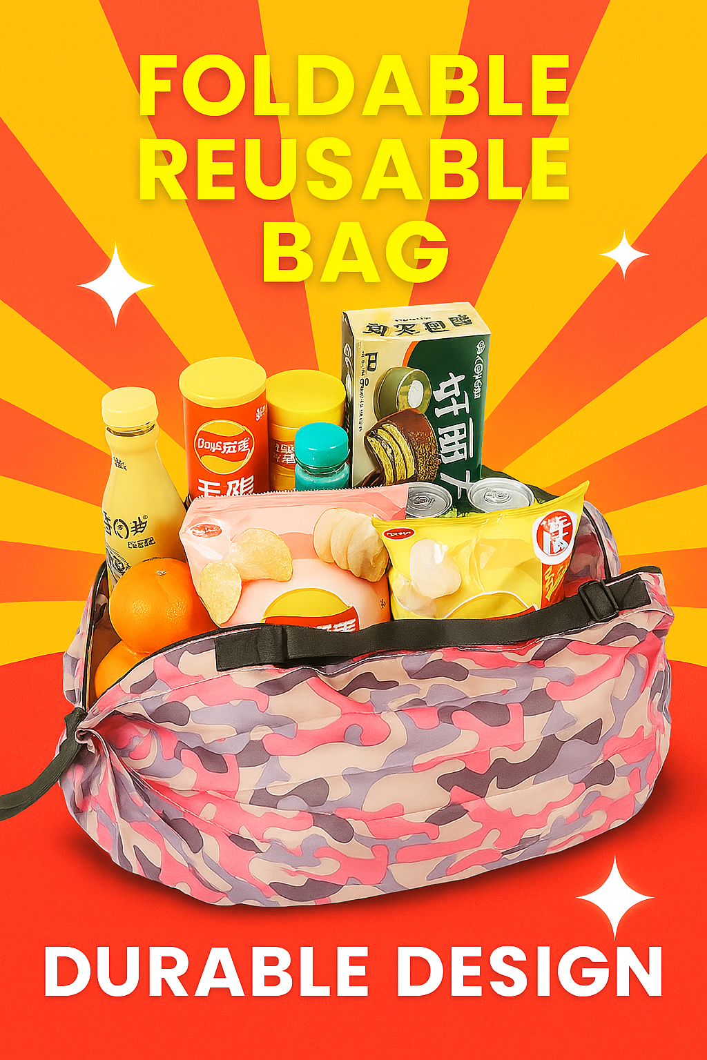 🎒Grab N Go™ - Reusable Bag (Pack Of 2)✨ | Offer Ends Midnight 🔥⏱️