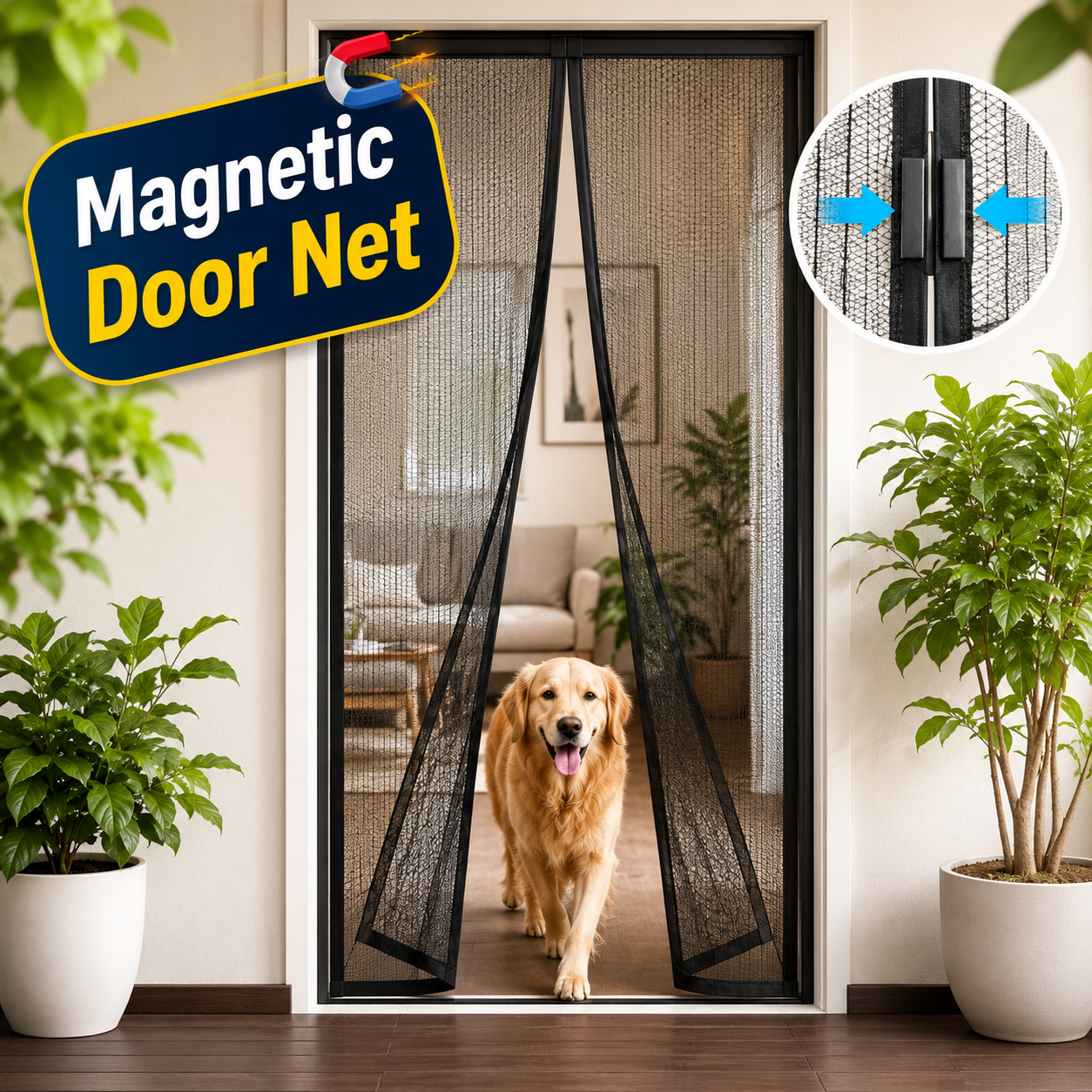 🏡 MagicMesh™ - No-Mosquito Magnetic Door Net 🦟 | Flat 45%