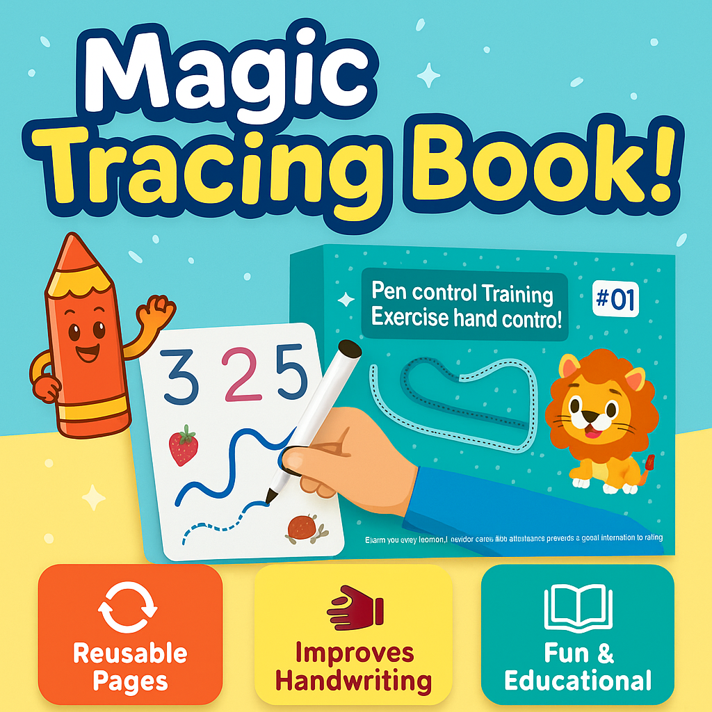 💥📚 Magic Tracing Book™- 64 Pages Of Learning 😎 | 45% OFF 🔥